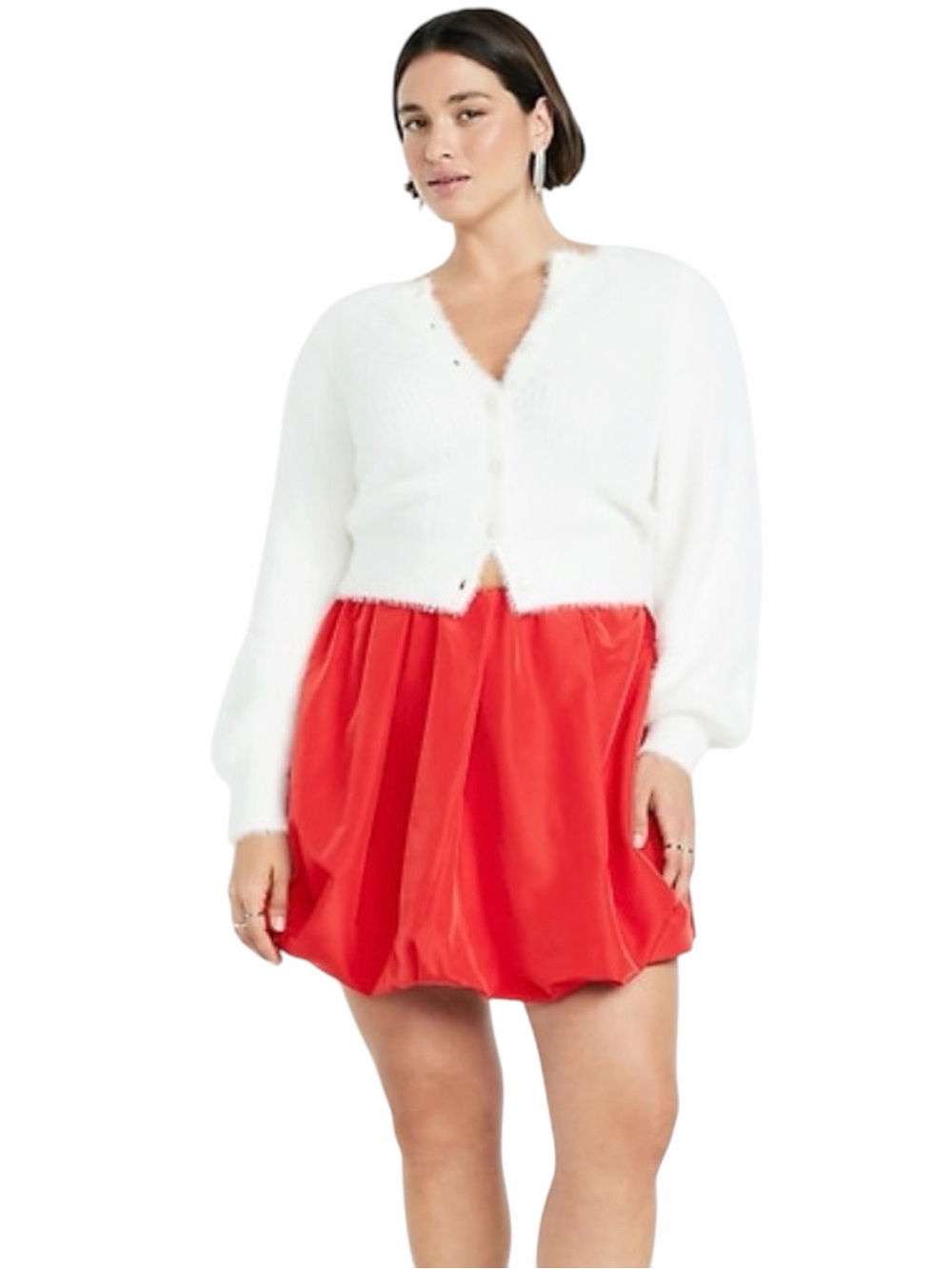 Old Navy Red Bubble Mini Skirt